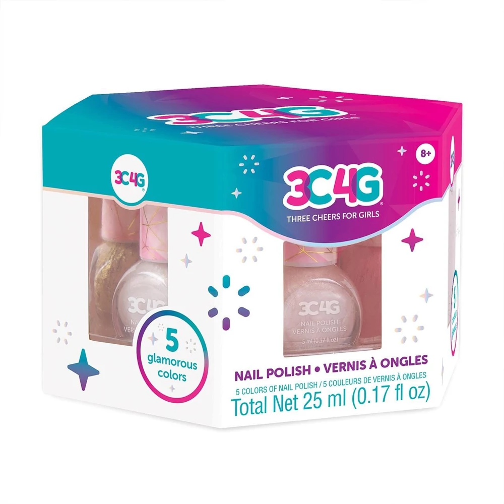 Make It Real, 3C4G, Pink & Arany Kollekció, Körömlakk Hatszög 5Db-Os