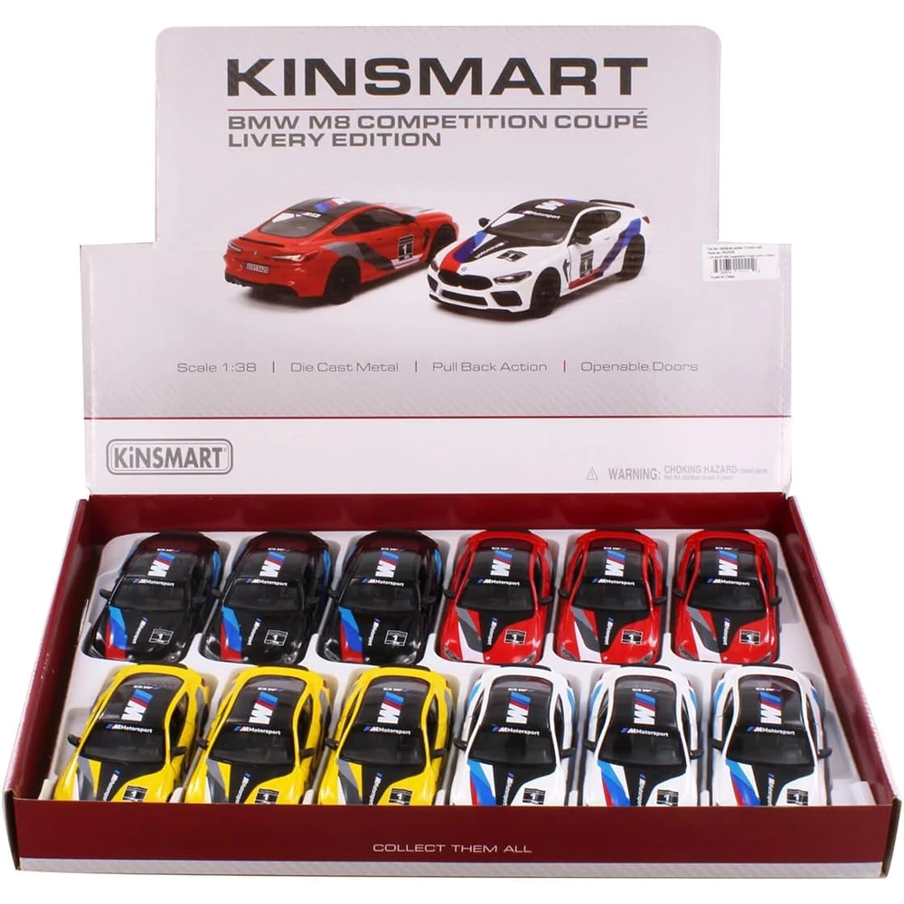 Kinsmart BMW M8 Competition Coupé Livery Edition Fém Kisautó- Többféle