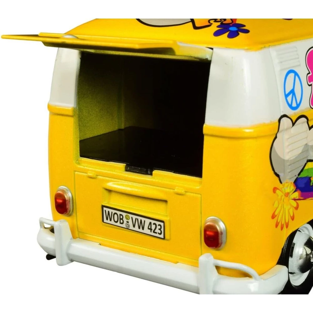MotorMax Volkswagen T2 Delivery Van Flower Power II. Fém Kisautó (1:24 )-17 cm 