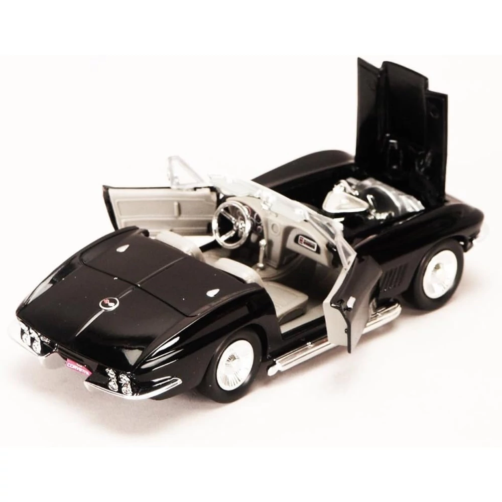 MotorMax 1967 Corvette Fém Kisautó (1:24)- Fekete
