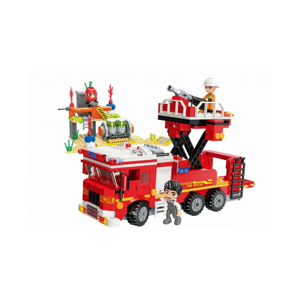 QMAN® W12013 készségfejlesztő építőjáték 539 db építőkocka - Tűzvonalból mentés