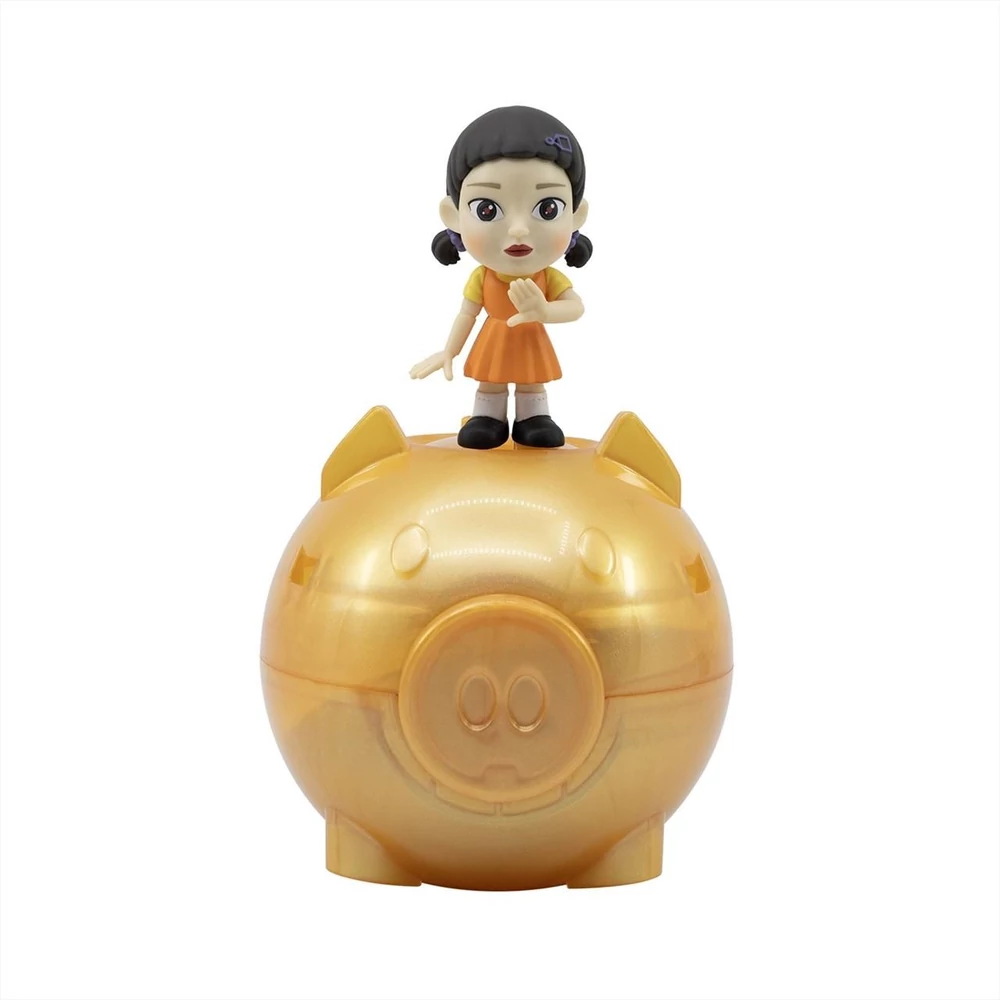 YuMe Squid Game Piggy Bank meglepetés mini figura szerencsemaacban