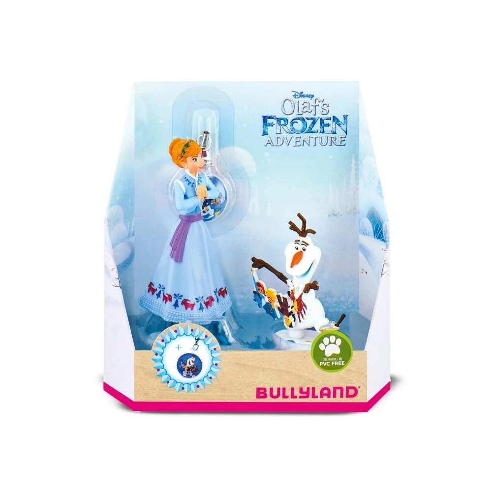 Bullyland, 12938 Disney - Jégvarázs Olaf Kalandjai: Anna És Olaf Medállal Játékszett_K