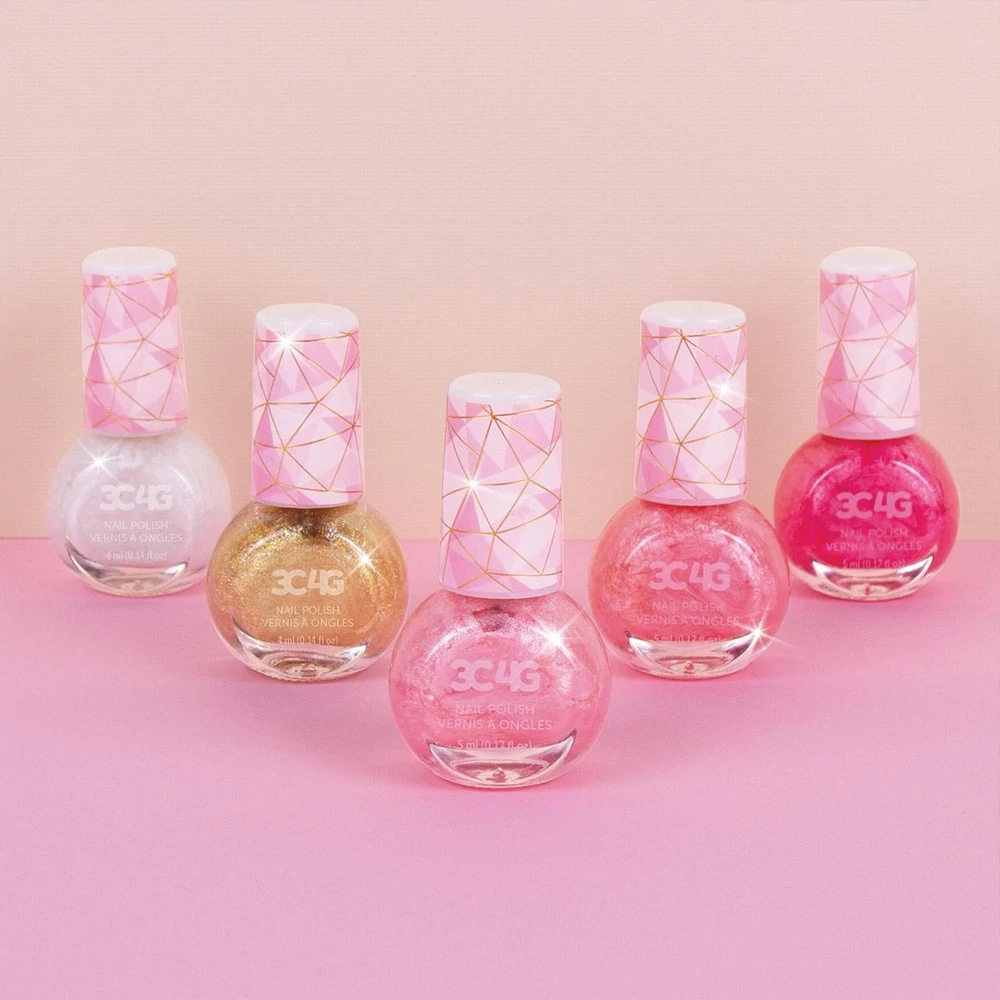 Make It Real, 3C4G, Pink & Arany Kollekció, Körömlakk Hatszög 5Db-Os