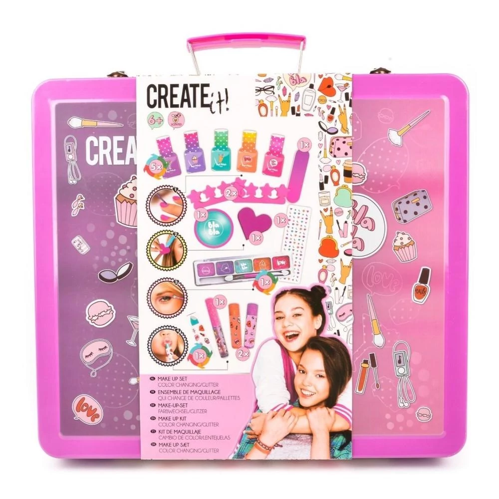 Canenco, Create It, Make-Up Szett Bőröndben Színváltós/Csillámos