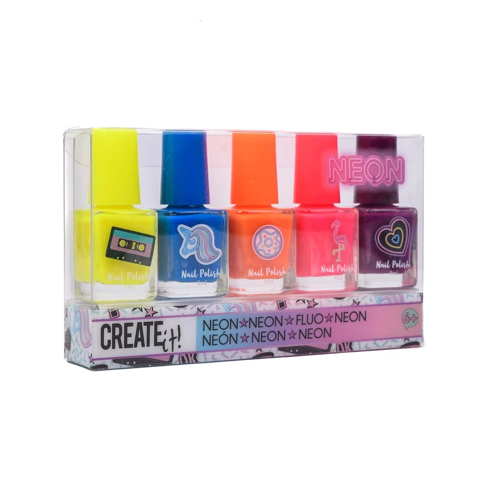Canenco, Create It! Körömlakk 5 Db-Os Szett Neon Színekkel