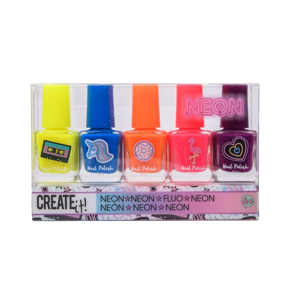Canenco, Create It! Körömlakk 5 Db-Os Szett Neon Színekkel