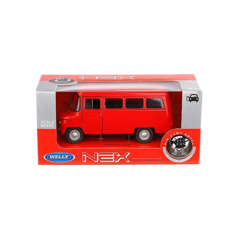 Welly Nex Nysa 522 Fém Kisautó (1:32)- Piros