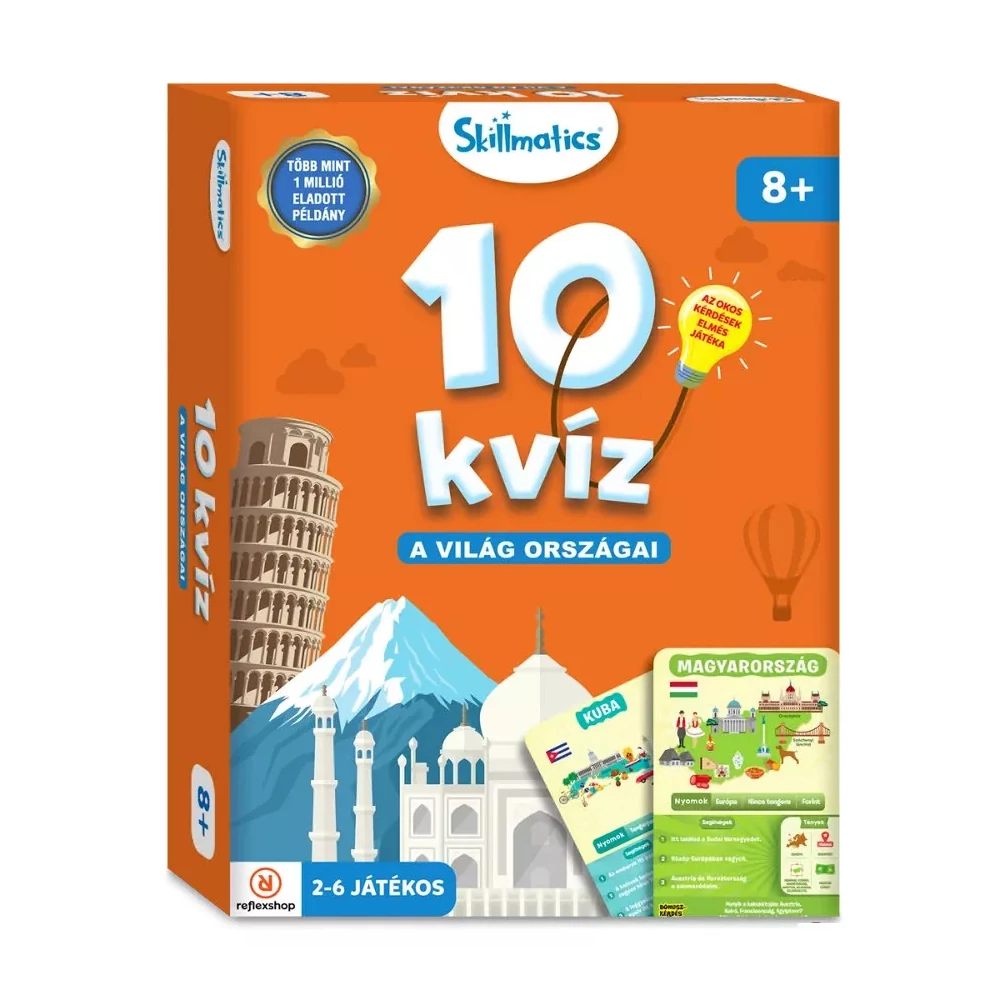 10 kvíz: A világ országai társasjáték