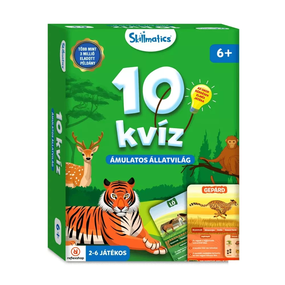 10 kvíz: Ámulatos állatvilág társasjáték