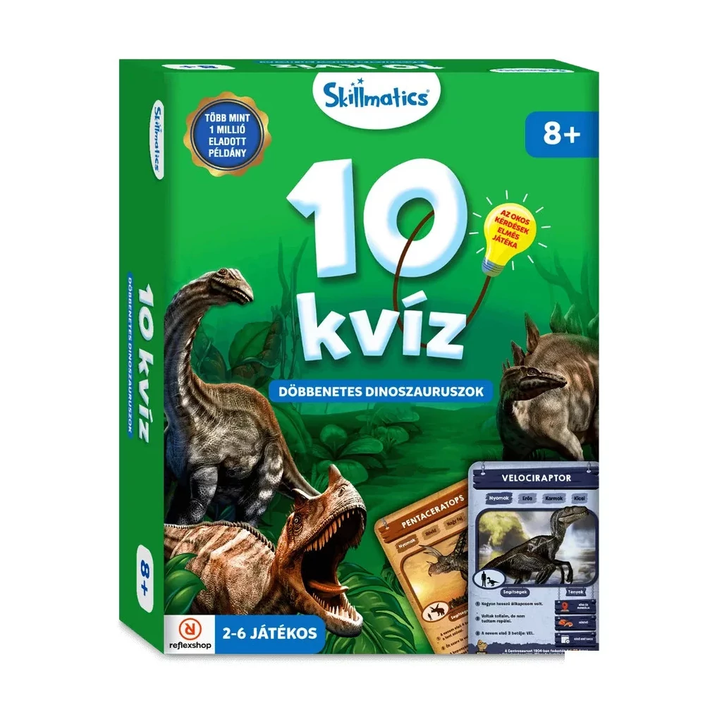 10 kvíz: Döbbenetes dinoszauruszok társasjáték