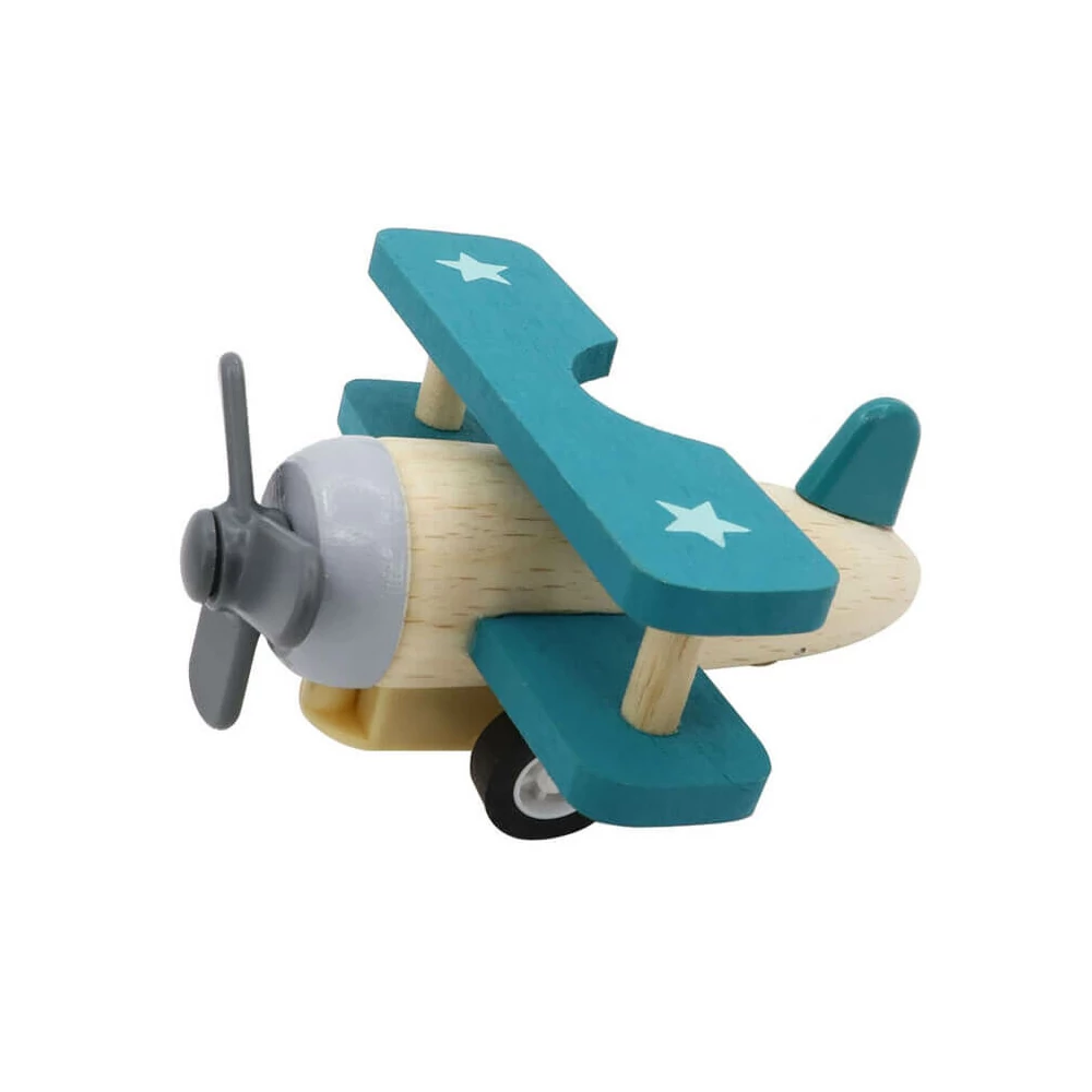 Lendkerekes mini repülő (natúr-kék)