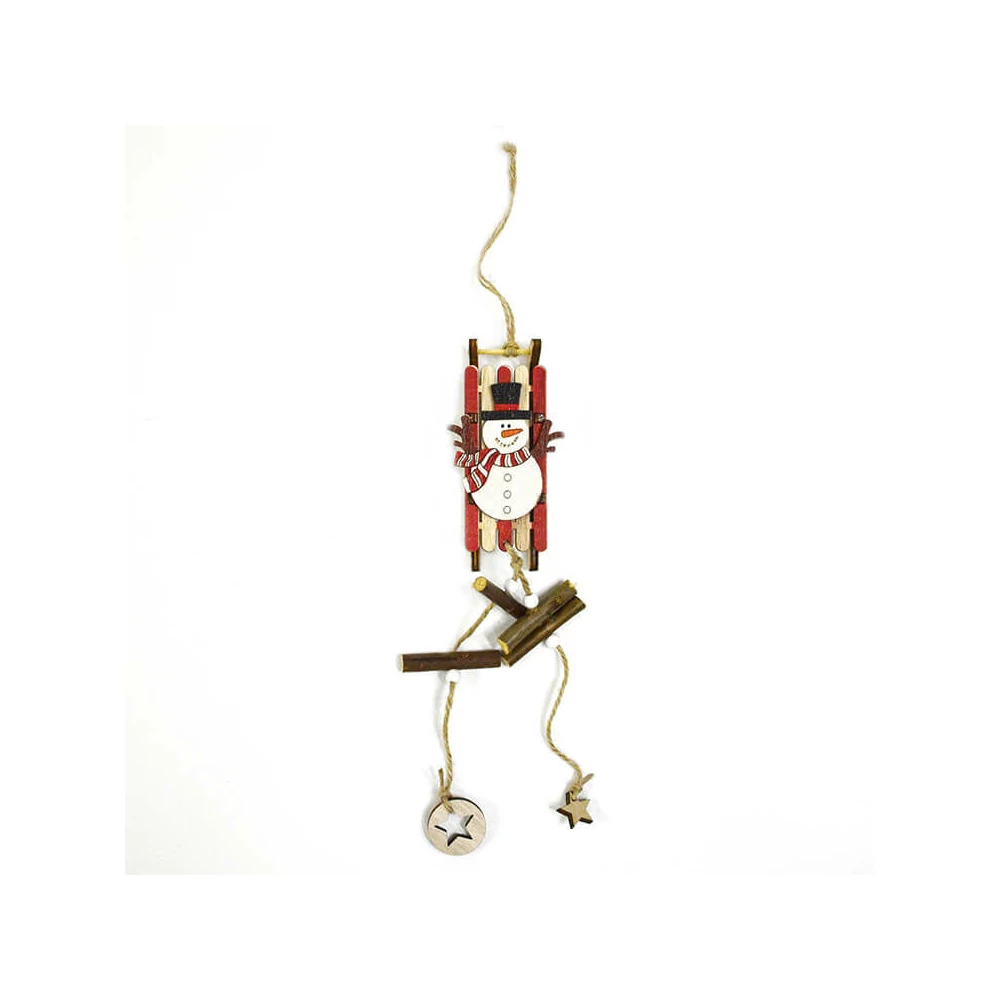 Dekorációs figura (szánkó hóemberrel)