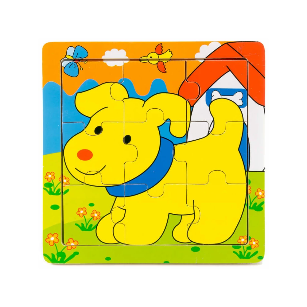 Puzzle 9 db-os (kutyás)