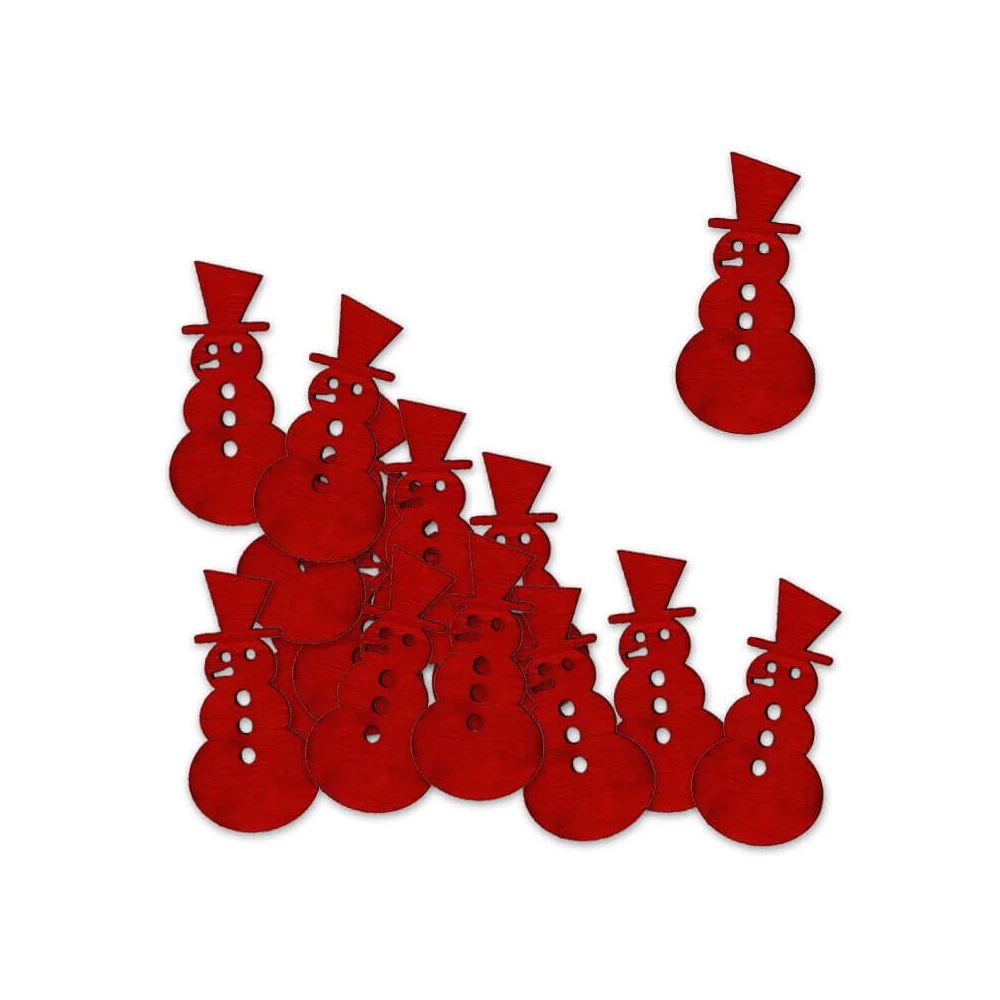 Dekorációs figura (12db-os, piros, nagy hóember)