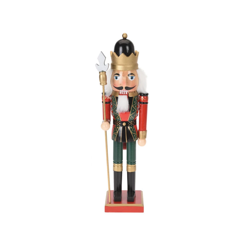 Diótörő (zöld nadrágban, koronás, 15 cm-es)