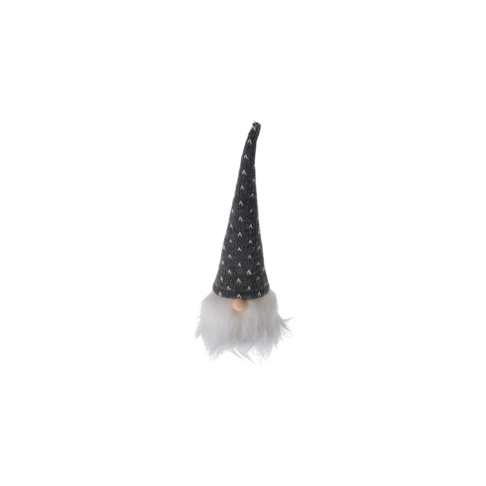 Karácsonyi orrtörp LED világítással (sötétszürke sapkában, 19 cm)