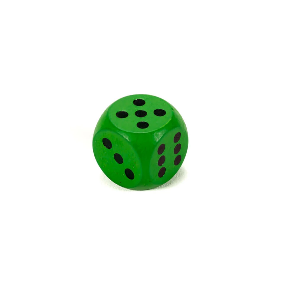 Fa dobókocka 1,5 cm (zöld)