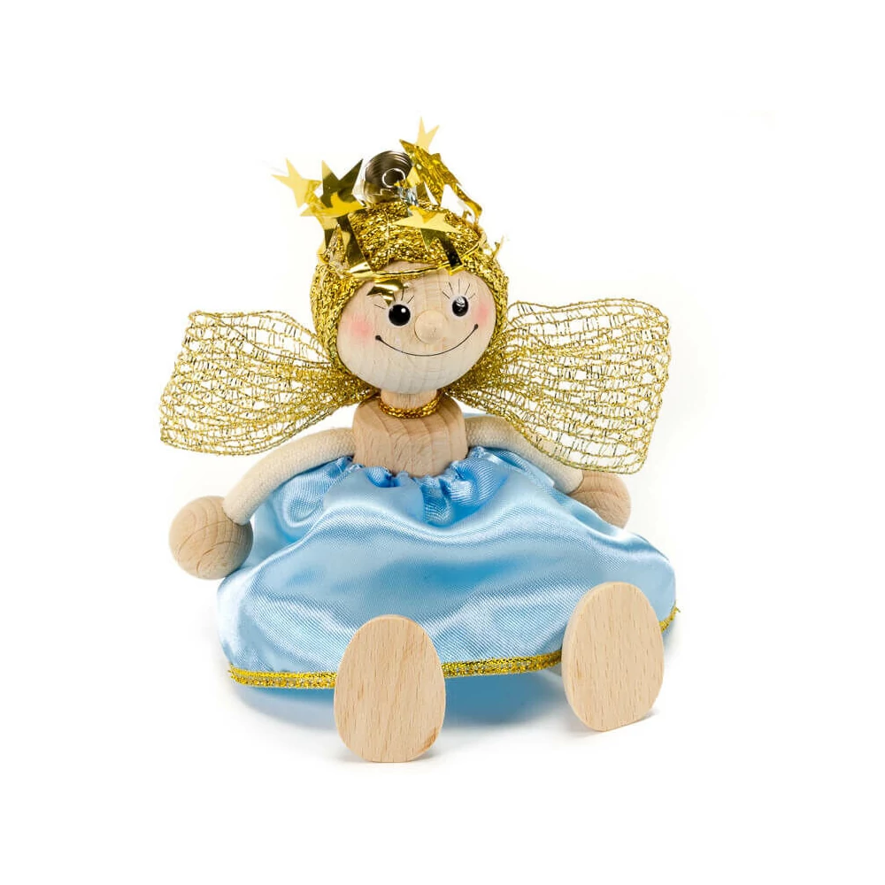 Rugós figura (angyal, kék)