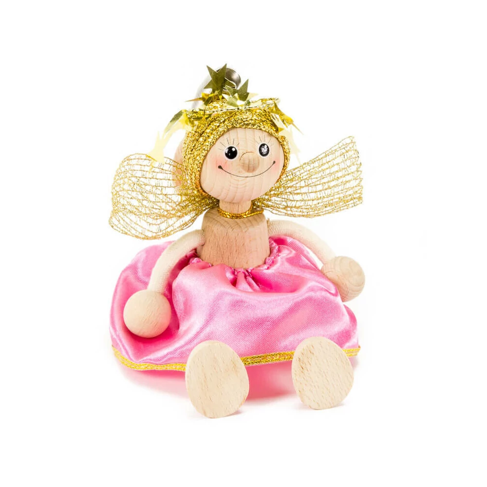 Rugós figura (angyal, rózsaszín)