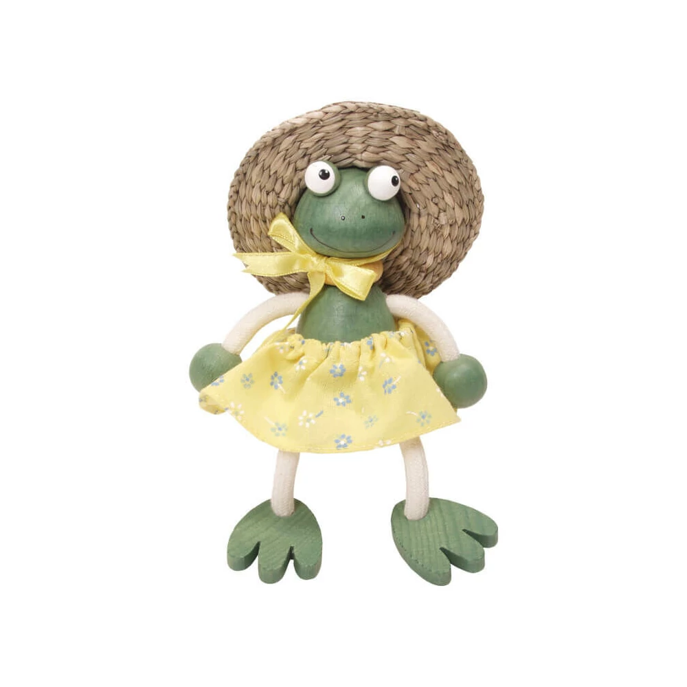 Rugós figura (béka-lány, kalapos)