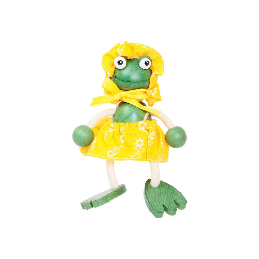 Rugós figura (béka-lány, kendős)