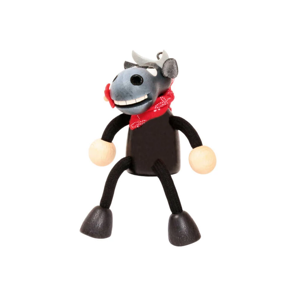 Rugós figura (bika, fekete)
