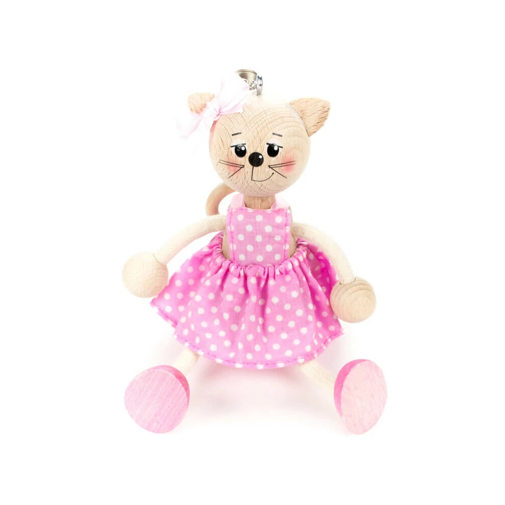 Rugós figura (cica lány, rózsaszín)