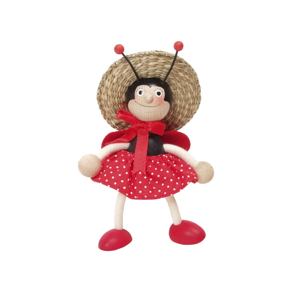 Rugós figura (katica-lány, kalapos)