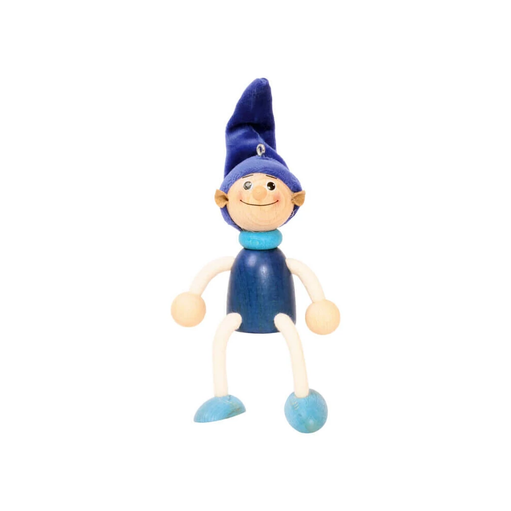 Rugós figura (manó-fiú, kék)