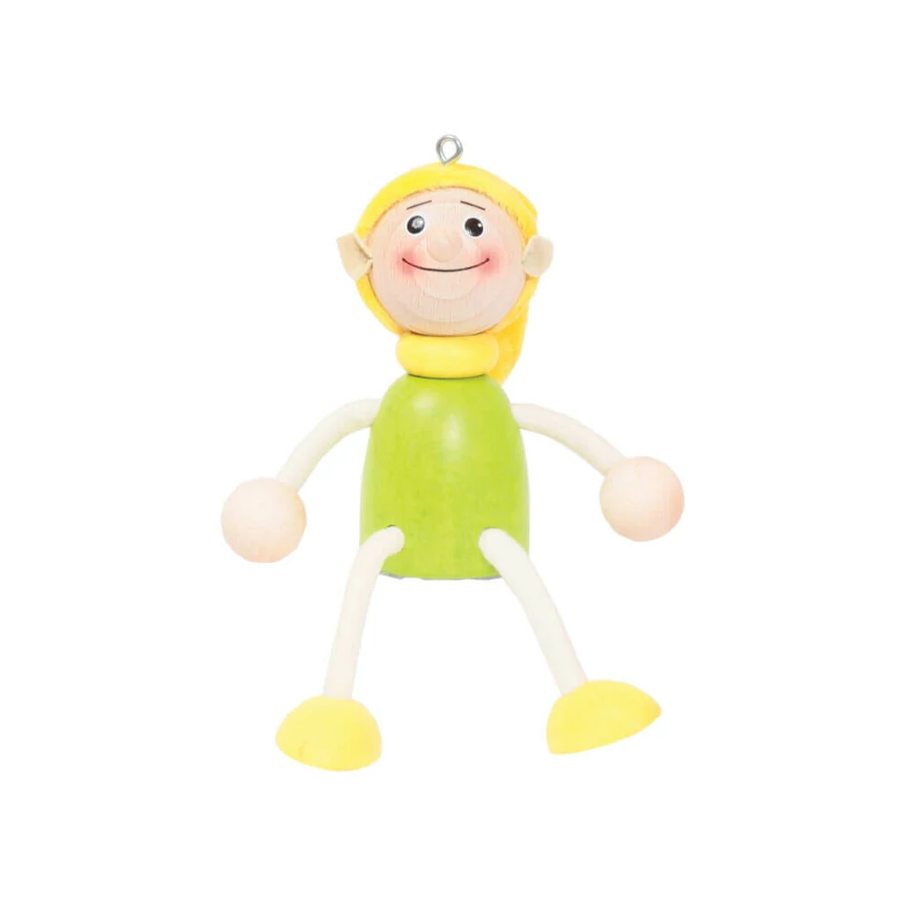 Rugós figura (manó-fiú, sárga)