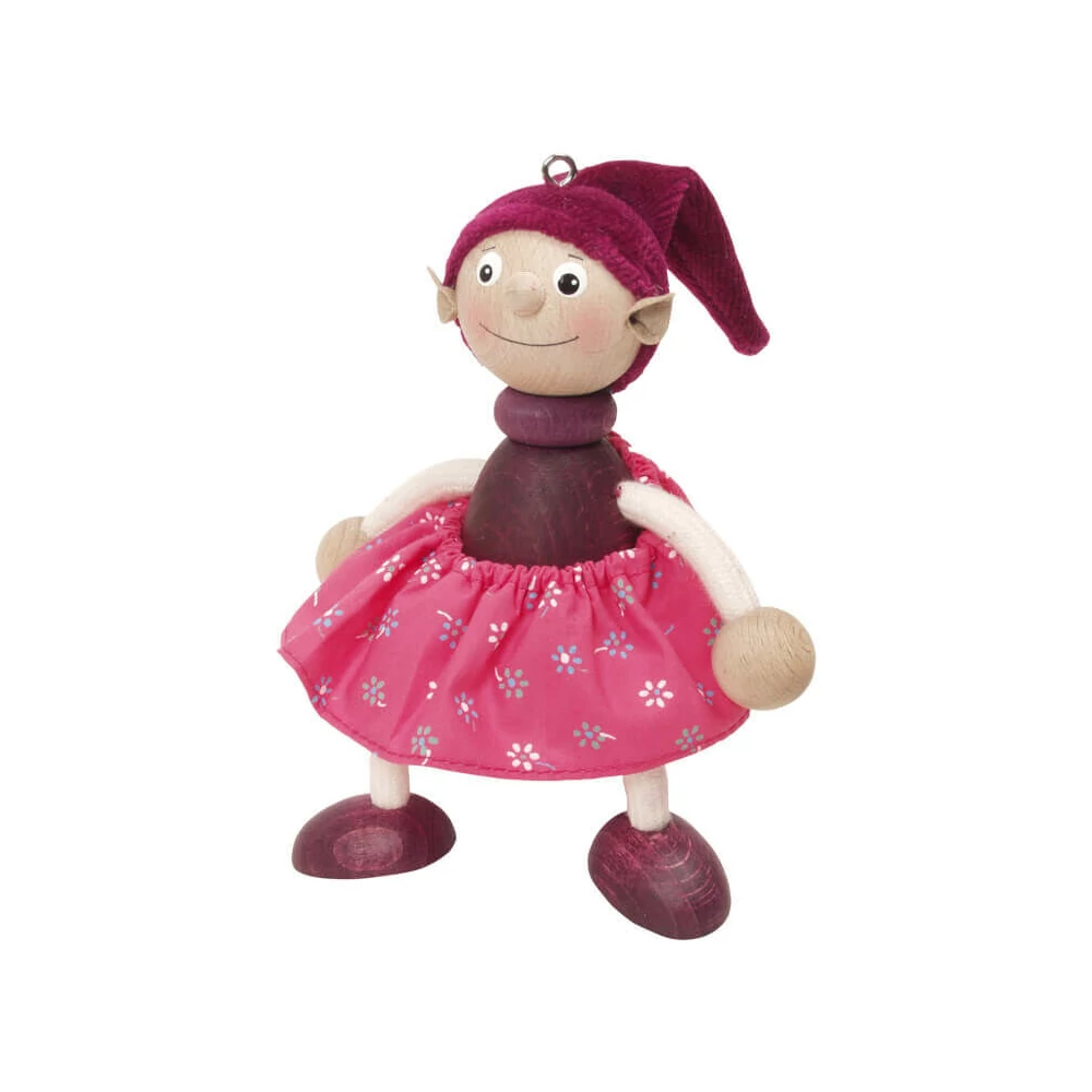 Rugós figura (manó-lány, bordó)