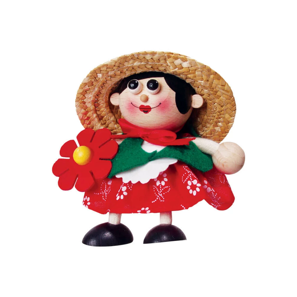Rugós figura (virágárus lány)