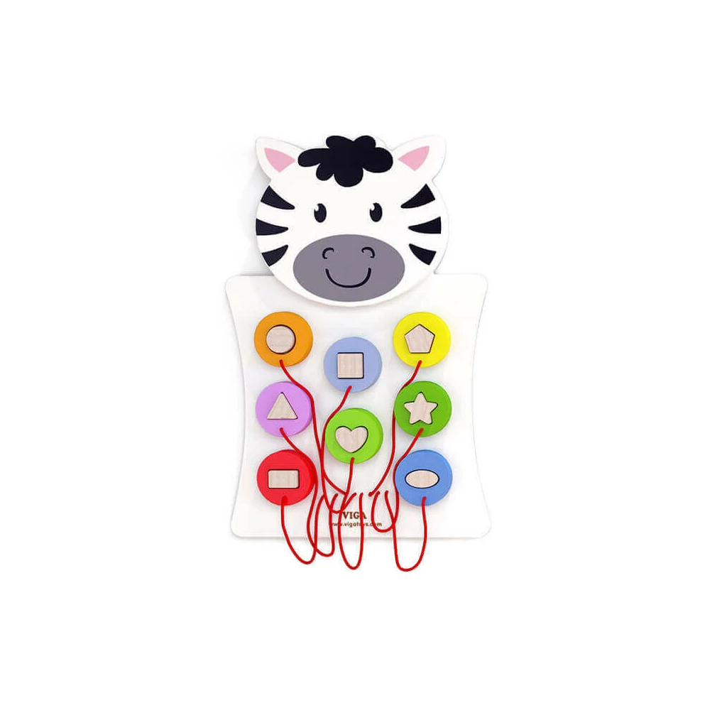 Falra szerelhető logikai játék (zebra)