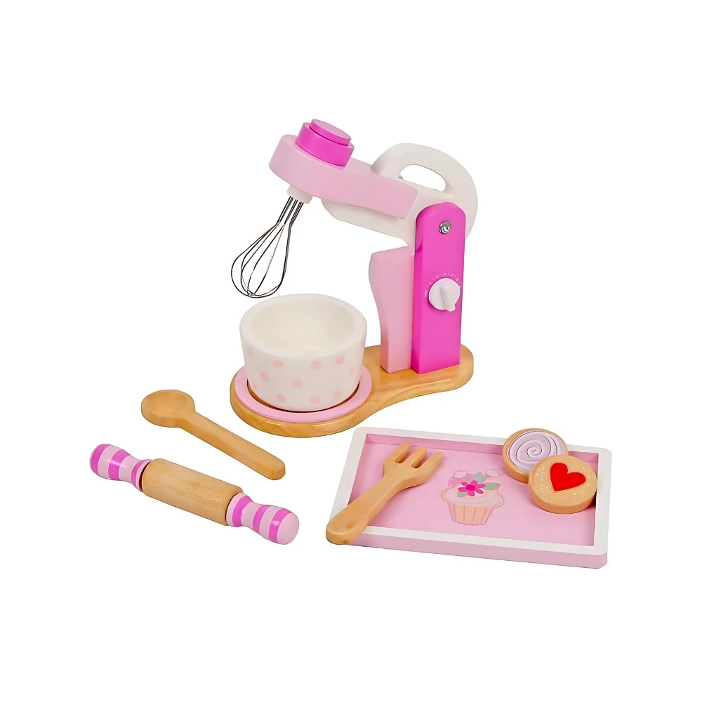 Fa játék mixer tartozékokkal (rózsaszín)