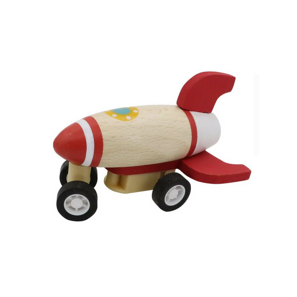 Lendkerekes mini rakéta (natúr-piros)