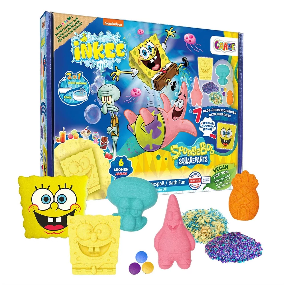 Craze Inkee vegán fürdő nagy szett -  Spongya Bob