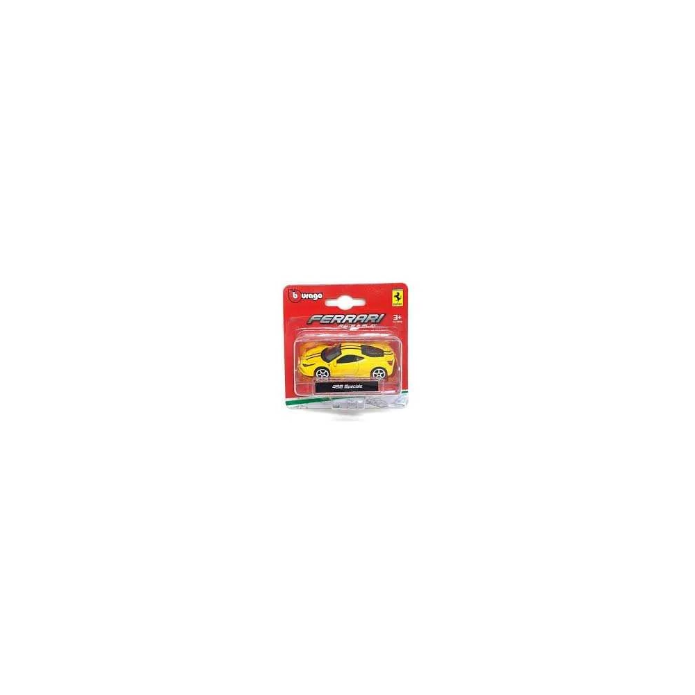 Bburago Race and Play Ferrari 458 Speciale sárga fém autó 1:64