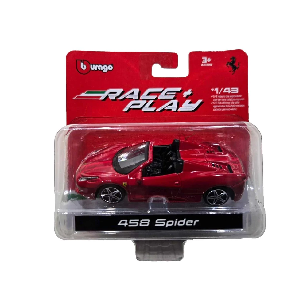 Bburago Race and Play Ferrari 458 Spider fém autó 1:64