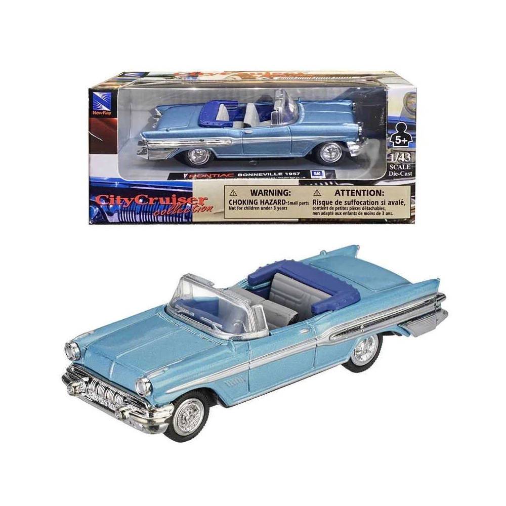 CityCruiser 1957 Pontiac Bonneville fém autó 1:43
