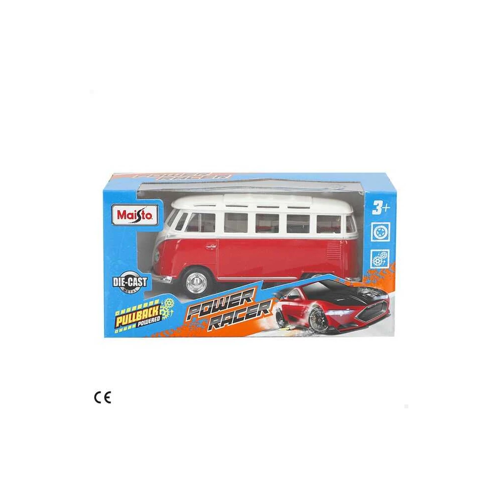 Maisto Volkswagen T1 fém autó 1:36 piros/fehér