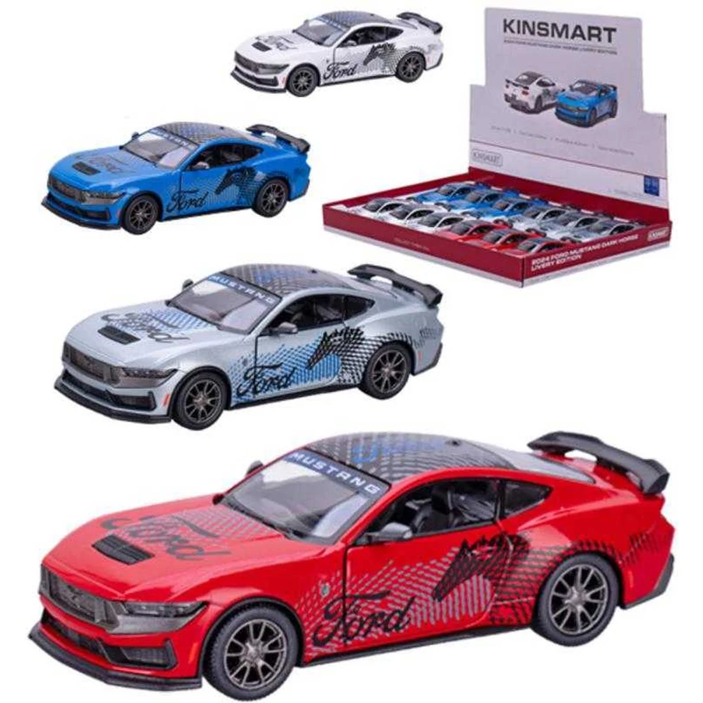 Kinsmart Ford Mustang Dark Horse fém autó 13cm 1:38 (többféle)