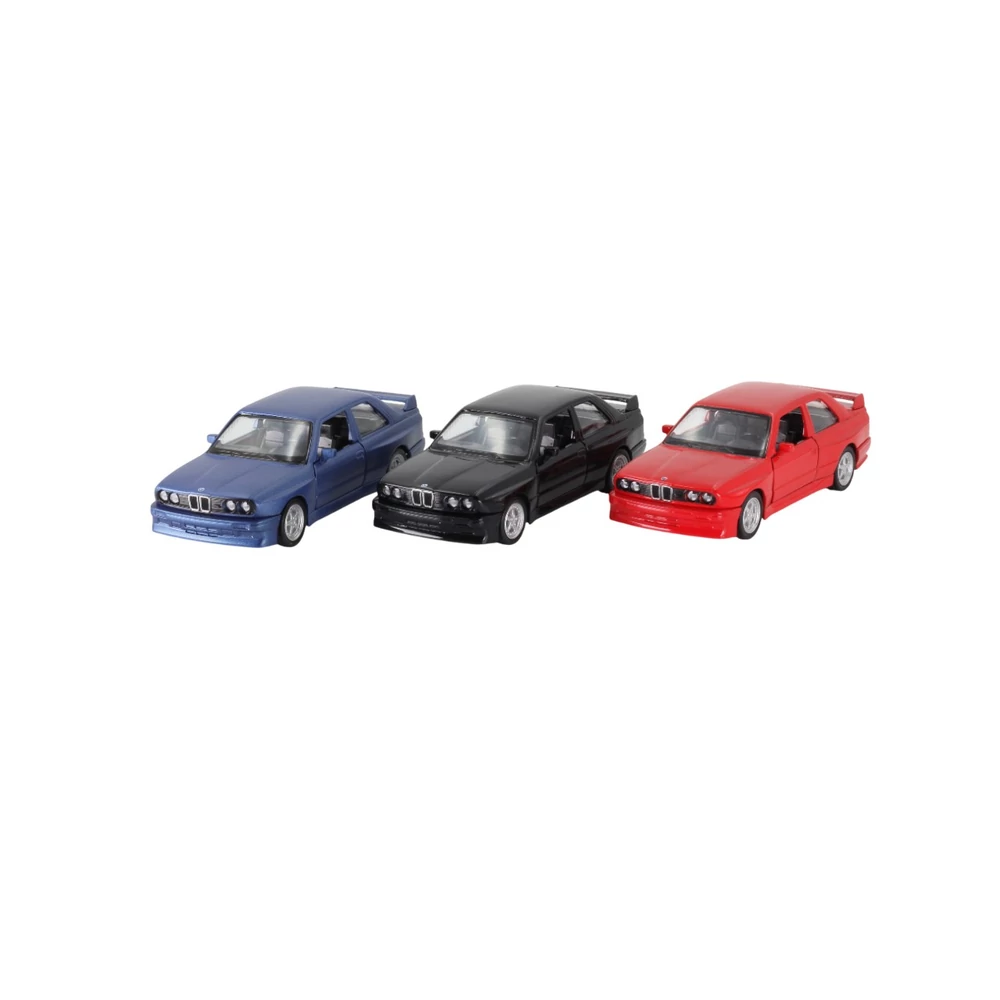 Diecast BMW M3 E30 fém autó nyitható ajtókkal 1:35 (többféle)
