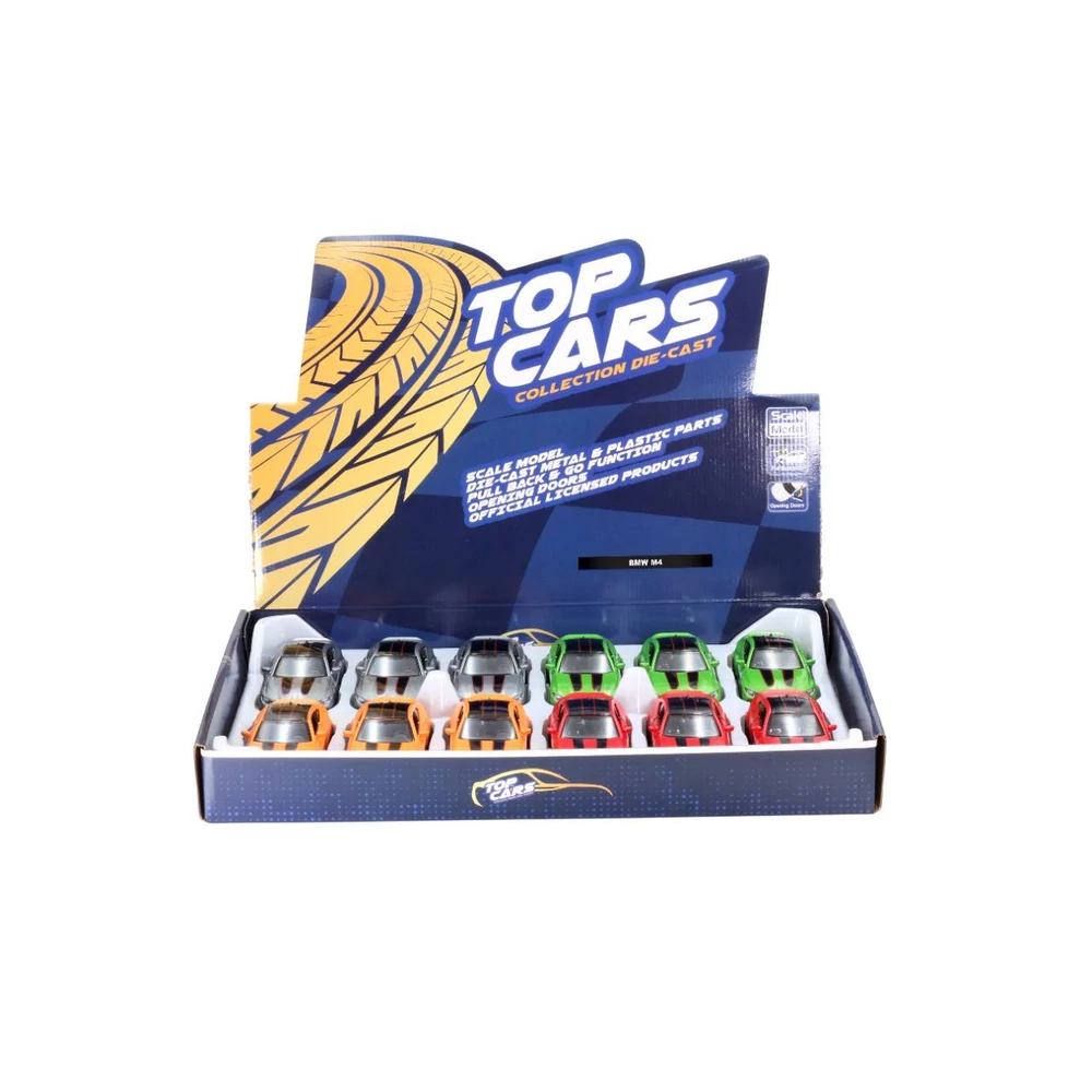 Diecast BMW M4 CSL 2023 fém autó nyitható ajtókkal 1:38 (többféle)