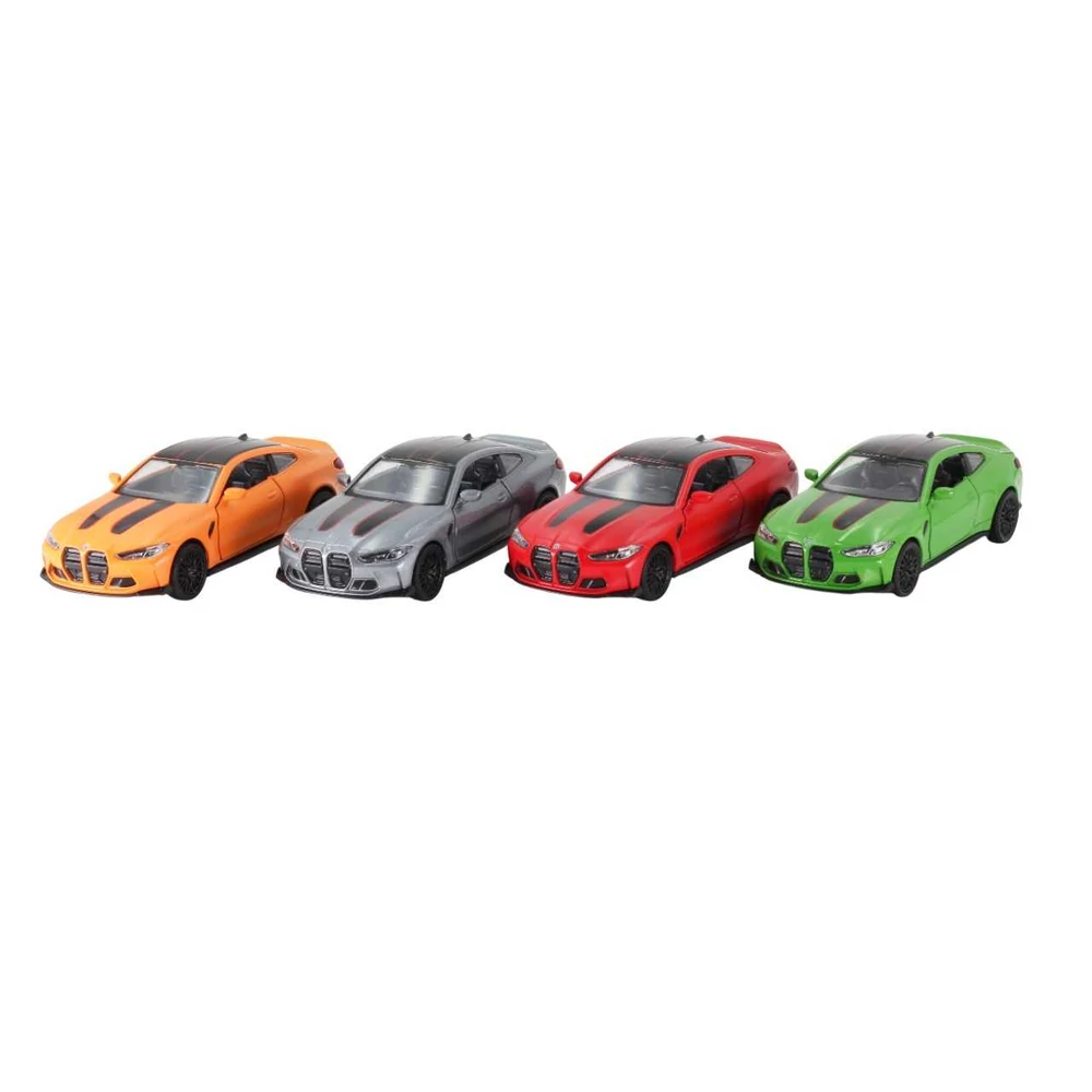 Diecast BMW M4 CSL 2023 fém autó nyitható ajtókkal 1:38 (többféle)
