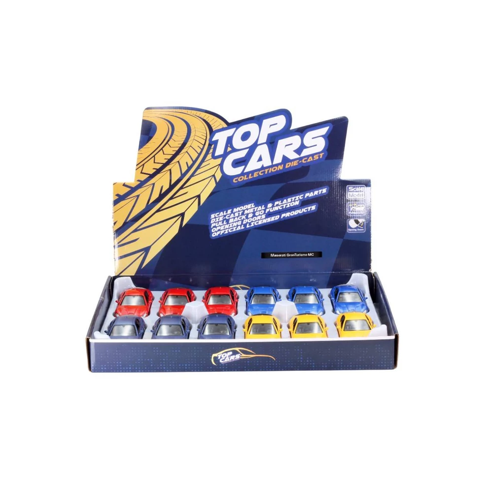Diecast Maserati Gran Turismo MC 2018 fém autó nyitható ajtókkal 1:37 (többféle)