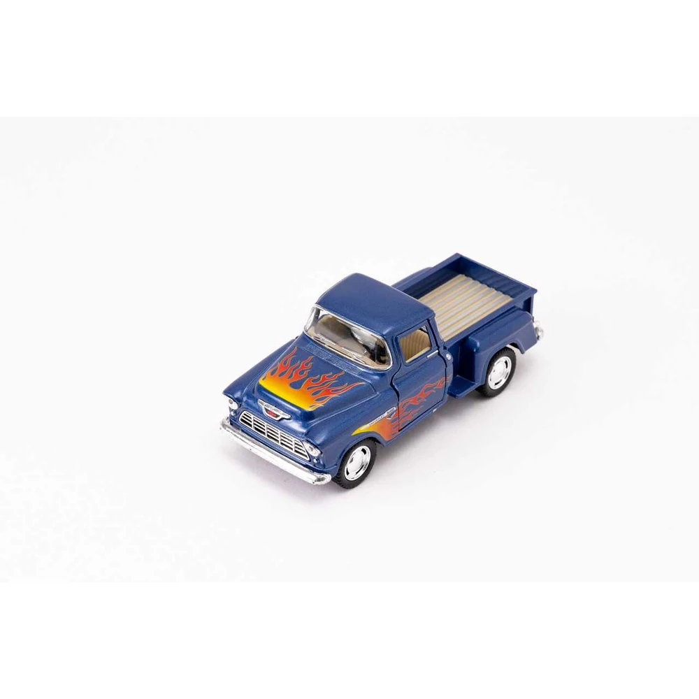 Kinsmart 1955 Chevy Stepside Pickup fém autó nyitható ajtókkal 1:32 (többféle)