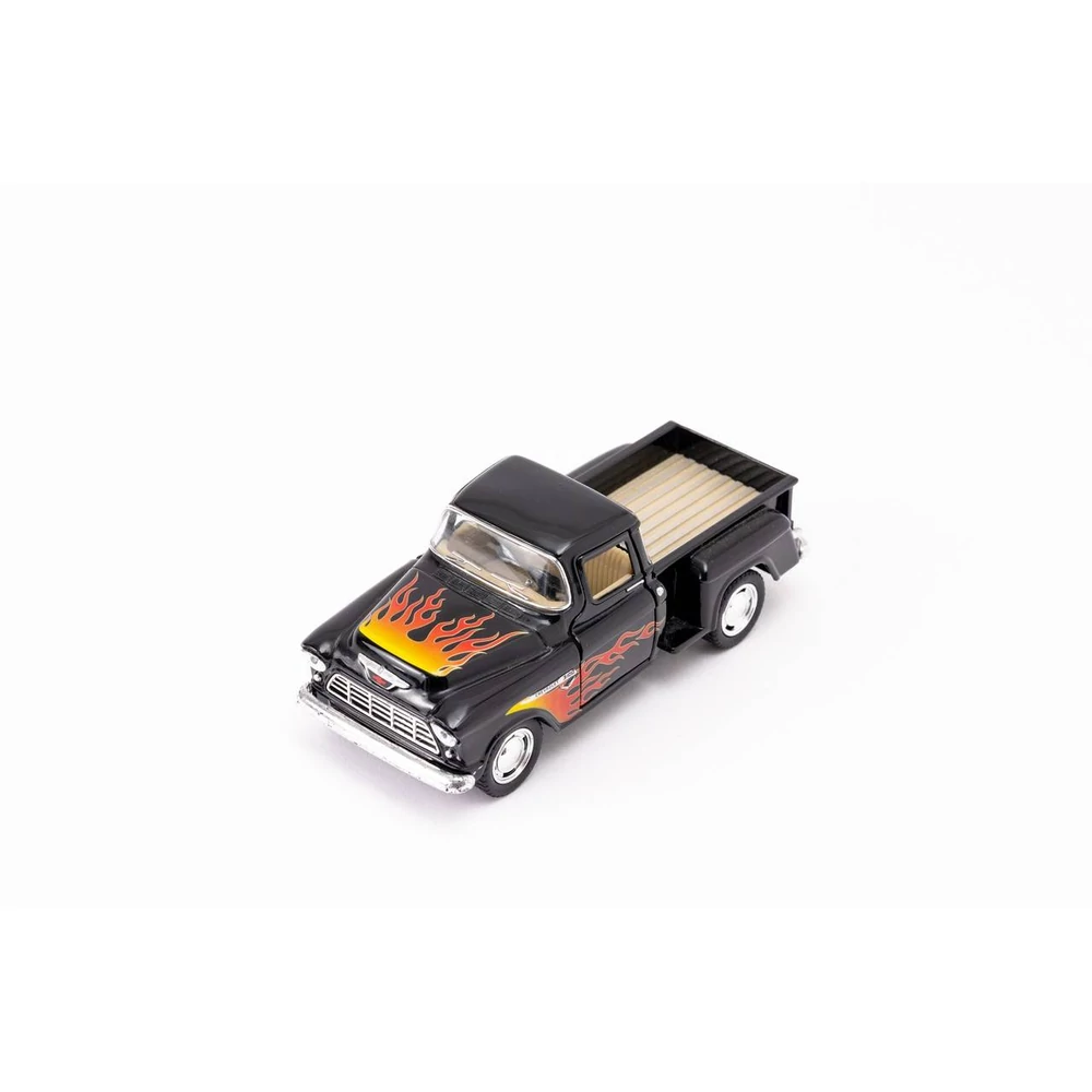 Kinsmart 1955 Chevy Stepside Pickup fém autó nyitható ajtókkal 1:32 (többféle)