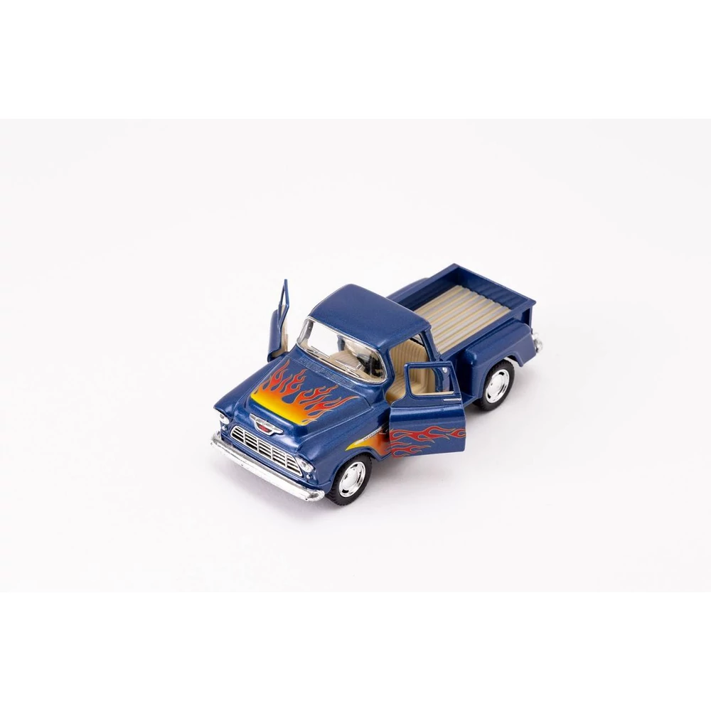 Kinsmart 1955 Chevy Stepside Pickup fém autó nyitható ajtókkal 1:32 (többféle)