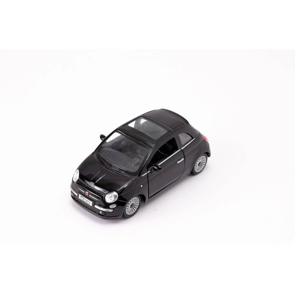 Kinsmart 2007 Fiat 500 fém autó nyitható ajtókkal 1:28 (többféle)